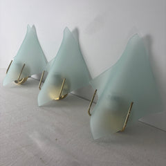 1990's Boyd Handkerchief Glass Wall Sconce, Matte Finish, Sku: 033071