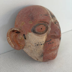 Ceramic Tribal Mask, Hand Crafted, Rustic, Sku: 033061