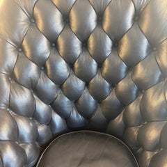 Hancock & Moore Tufted Black Leather Swivel Executive Desk Chair, Sku: 033710