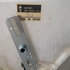 Alabaster Art Deco Style Sconce Light in White with Dark Streaks, Sku: 033074