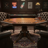 Maitland Smith Rams Head Game Table Leather Top, Sku: 033097