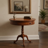 Alexander Theodore Parlour Table, Embossed Leather Top, Sku 033844