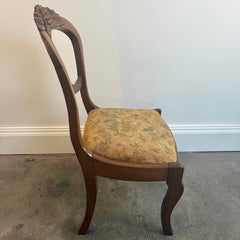 Solid Walnut Victorian Side Chair, Sku 033872