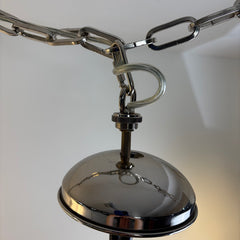 Clear Glass Globe Pendant with Polished Nickel Hardware and Chain, Sku 033893