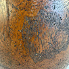 Turned Wood & Copper Charcoal Heater/Hibachi, Sku 034015