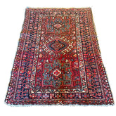 Persian Wool Area Rug, Colors of Berry,Red, Blue, Sku: 033467