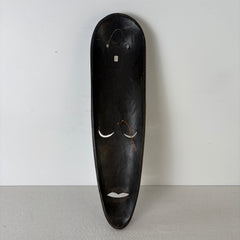 Tall Indonesian Tribal Mask, Mother of Pearl Inlay, Sku: 033057