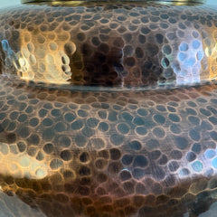 Chapman 1986 Hammered Copper Lamp Base w/ Brass Accents, Shade not included, Sku 033989.