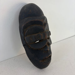 Small Black Wood Tribal Mask, Sku: 033058