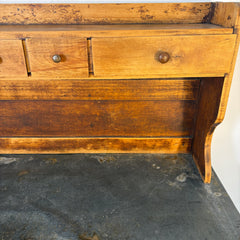 Primitive Possum Belly Wood/Metal Flour Bin Hutch, Sku: 033447