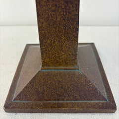 Square Mission Style Table Lamp with Metal Single Pedestal Base, Sku 033841