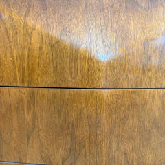 United Furniture Chest of Drawers Walnut Finish with Faceted Design Detail, Sku 033876
