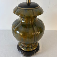 "Frederick Cooper" Design Table Lamp with Olive Green Crackle Glaze Sku 033548