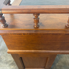 Wooton Rotary Oak Desk, Rotary Cabinet on Right Side, Gallery Rail Front Edge, Sku: 033527