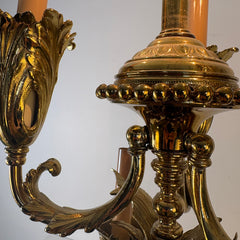 Antique Brass Chandelier with Six Arms, Sku: 033550