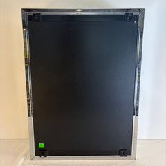 Chrome and Mirror Medicine Cabinet, Hinged Right, Glass Shelves, Sku: 033697