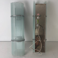 Gaetano Sciolari Italian Mid-Century Modern Glass Rod Sconces, Sku: 033070