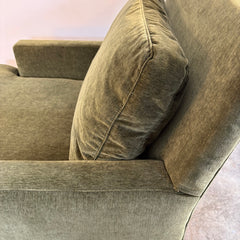 Sherril Moss Green Velvet Armchair w/ Nailhead Detail, Sku 033781