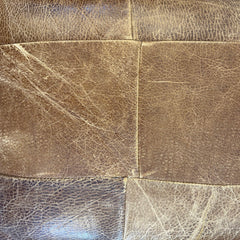 Unique Patchwork Leather Ottoman, Sku 033847