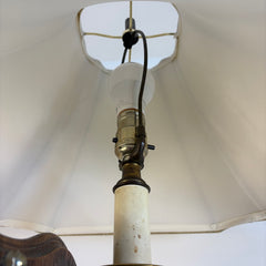 Old Fashioned Telephone Lamp with Faux Leather Shade, Sku 033974