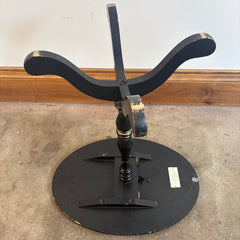 Lock 1976 Wood Tilt Top Table Quad-Leg Base Oval top with Hand Painted Fife and Drum Corps "Spirit of '76" Black Painted Finish, Sku 033768