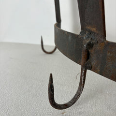 Demi-lune Iron Pot Rack with 5 hooks, Sku 033050