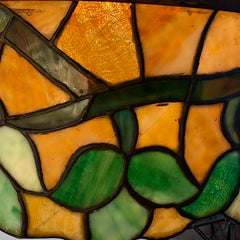 Tiffany Inspired Leaded Glass Hanging Light Fixture , Sku 034045
