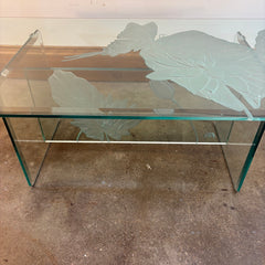 Post Modern Etched Glass Cocktail Table, Sku 033824