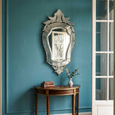 Bevelled Glass Wall Mirror, French Possibly Venetian, Sku 034086
