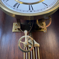 Ethan Allen Regulator Wall Clock Weight Driven with Key, Sku: 033422