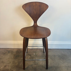 Set of 4 Cherner Bent Wood Walnut Counter Height Stools, Sku 033928