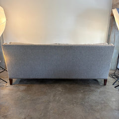 Lillian August Medium Gray Tweed Sofa w/ Wing Style Arms & Nailhead Trim, Sku 033785