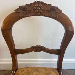 Solid Walnut Victorian Side Chair, Sku 033872