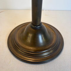 Vintage Slag Glass and Detailed Metal Table Lamp w/ 2 Sockets & Pull Chains, Sku 033820