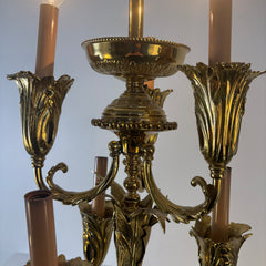 Antique Brass Chandelier with Six Arms, Sku: 033550