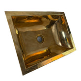Brass Sink, Rectangular, Drop in Or Under Counter, Sku: 033001