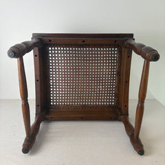 Wood & Cane Arched Footstool, Sku: 033082