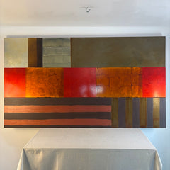 Original Art Work By Steve Joy Mixed Media on Wood Panel Intended for Horizontal Installation, Sku 034163