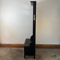 Hall Tree, Wood, Black Finish, Sku: 033314