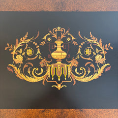 19th Century Napoleon III Marquetry Folding Table, Sku 033735
