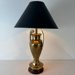 Frederick Cooper, Brass Lamp, Urn Style w/ Black Shade & Gold Liner, Sku: 033363