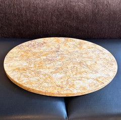 Marble Piece, Golden Color, Oval, Table Top, Sku: 033217