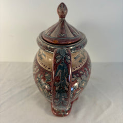Biagioli Italian Hand Painted Ceramic Lidded Compote, Sku 033854