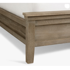 Williams Sonoma Home Full Size Bed Frame, Grey Wash Finish, Straight Line Design, Sku 033640