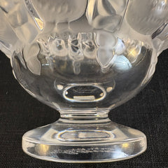 Lalique Dampierre Crystal Vase Bird and Laurel Wreath Motif, Sku 033828