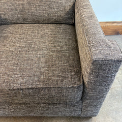 Essentials by Century Charcoal Tweed Armchair w/ Notched Style Track Arm & Bottom Trim, Sku 033784