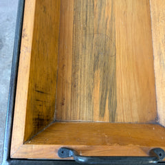 Double Tier Tray Table, Iron and Wood, Sku 033368