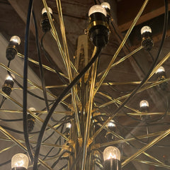 NYC "Flos 2097" Chandelier, Polished Brass, Fifty Light, Sku: 033574
