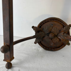 Double Arm Wall Sconce, Acanthas Leaf Motif, Intended Rust Patina, Material: Steel, Sku: 033340