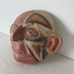 Ceramic Tribal Mask, Hand Crafted, Rustic, Sku: 033061